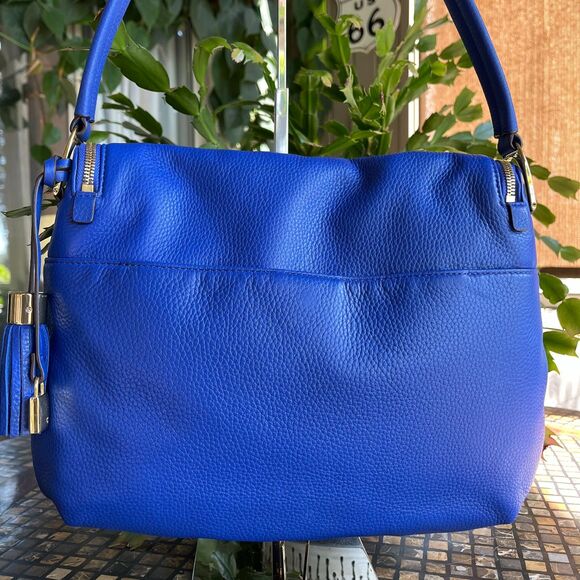 G.I.L.I. Haloguard Blue Leather Multi Pocket Travel RFID Shoulder Bag NWOT - Picture 8 of 12